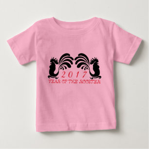 De Bebé Camiseta para niña personalizada Año del Gallo 201