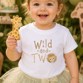 De Bebé Camiseta para niña por 2º cumpleaños, Leon salvaje