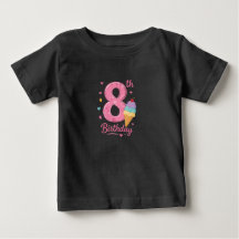 Camiseta para niño/a en su 8º cumpleaños