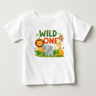 De Bebé Camiseta para Niño Pequeño Cumpleaños 1er Salvaje