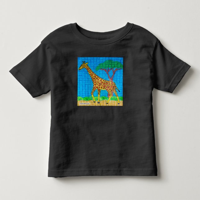 De Bebé Camiseta para niño pequeño - Jirafa (vívida) (Anverso)