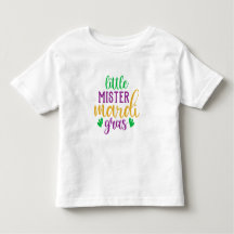 Camiseta para niño pequeño Little Mister Mardi Gra