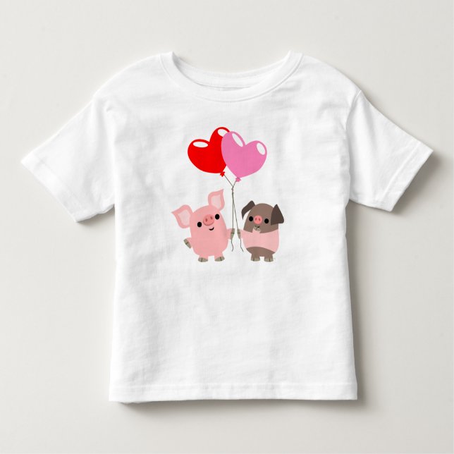De Bebé Camiseta para niños Corazones anaranjados (Cerdos  (Anverso)
