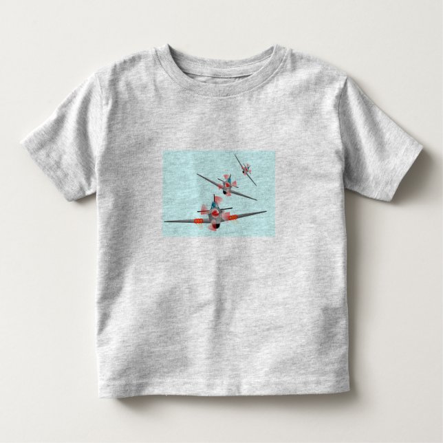 De Bebé Camiseta para niños "Lucha en avión". (Anverso)