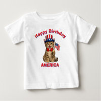 Camiseta para niños Ocicat Kitten (1q) Patriótica