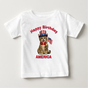 De Bebé Camiseta para niños Ocicat Kitten (1q) Patriótica
