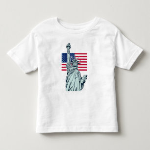 De Bebé Camiseta para niños pequeños con bandera americana