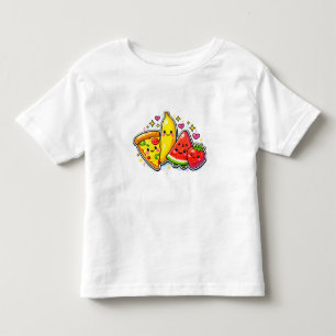 De Bebé Camiseta para niños pequeños con frutas y pizza li