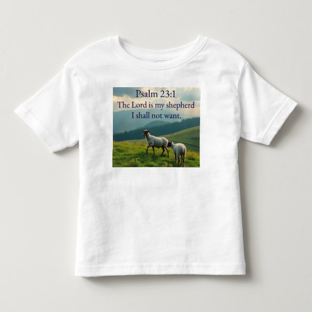 De Bebé Camiseta para niños pequeños con versículo bíblico (Anverso)