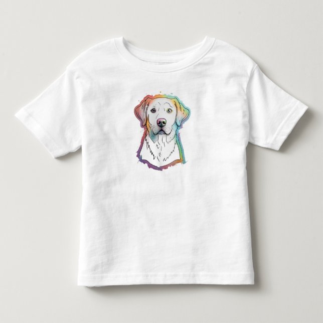 De Bebé Camiseta para niños pequeños Labrador Arcoíris (Anverso)