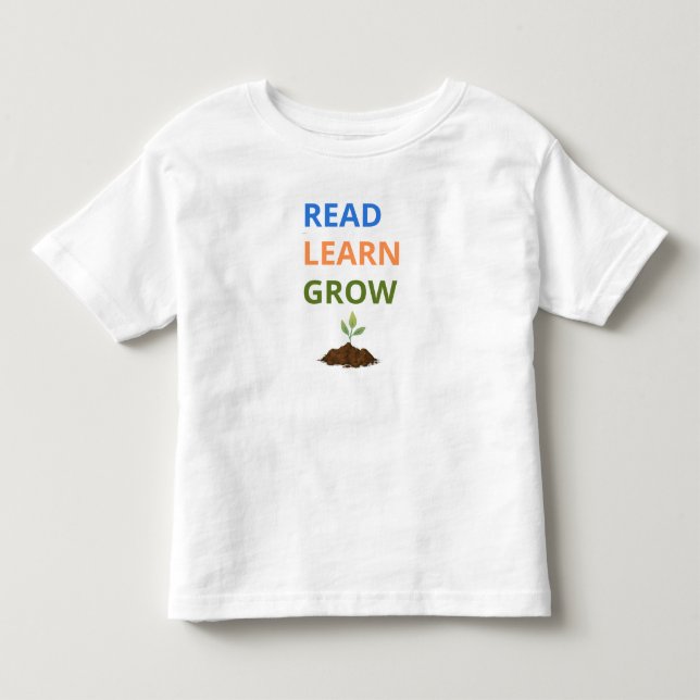 De Bebé Camiseta para niños pequeños: Leer, Aprender, Crec (Anverso)