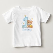 Camiseta para niños pequeños - Oso azul adorable p