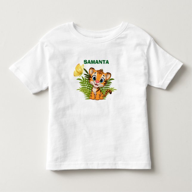 De Bebé Camiseta para niños pequeños PersonalizaLittle Tig (Anverso)