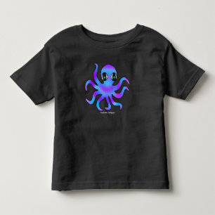 De Bebé Camiseta para niños pequeños - Pulpo azul violeta