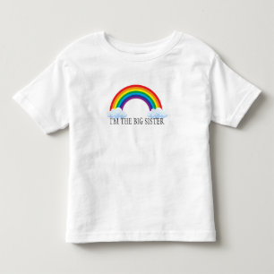 De Bebé Camiseta para niños pequeños Rainbow Big Sister - 
