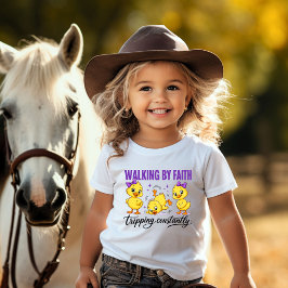De Bebé Camiseta para niños pequeños Walking By Faith