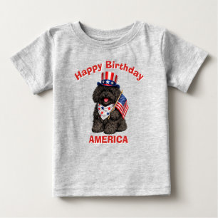 De Bebé Camiseta Patriótica para Cachorro Puli (2a) Niño
