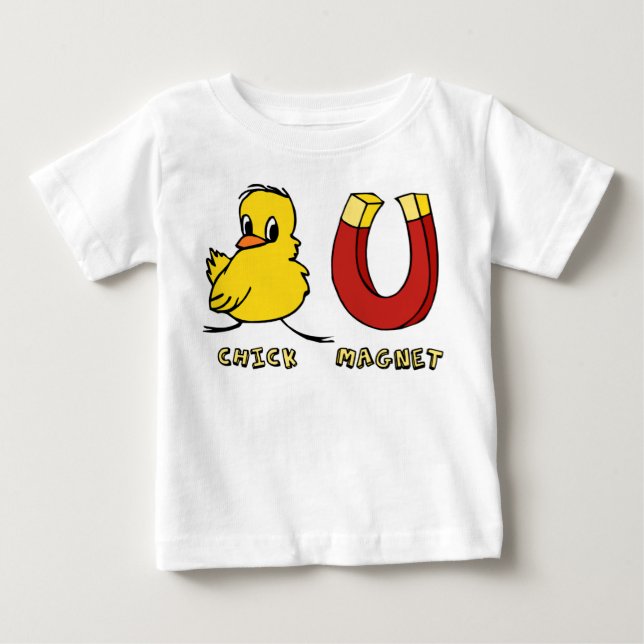 De Bebé Camiseta pequeña Chick Magnet (Anverso)