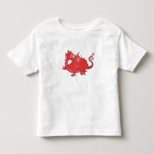 De Bebé Camiseta pequeña con dragón rojo curtido