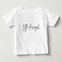 Camiseta pequeña discípula Minimalista y blanca
