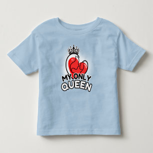 De Bebé Camiseta pequeña : Mi única reina (azul)