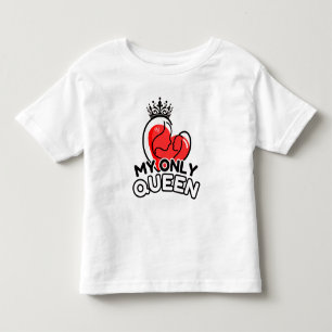 De Bebé Camiseta pequeña : Mi única reina (blanca)