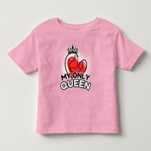 De Bebé Camiseta pequeña : Mi única reina (rosa)