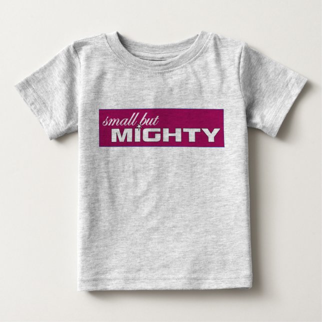 De Bebé camiseta pequeña pero poderosa (Anverso)