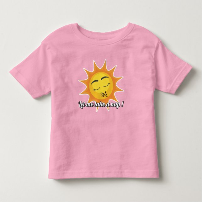 De Bebé Camiseta pequeña : Tome una siesta (rosa) (Anverso)