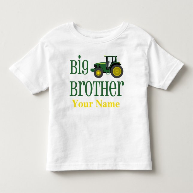 De Bebé Camiseta personalizada Big Brother Tractor (Anverso)