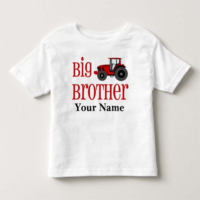 De Bebé Camiseta personalizada Big Brother Tractor (Anverso)