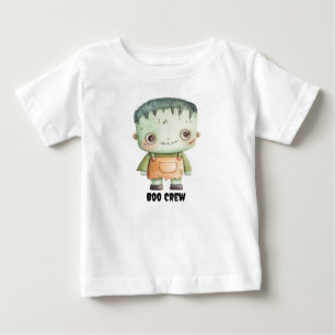De Bebé Camiseta personalizada "Boo Crew" con Frankenstein
