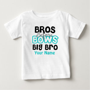 De Bebé Camiseta personalizada Bros Before Bows Big Brothe