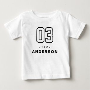 De Bebé Camiseta Personalizada con Letra Elegante y Texto