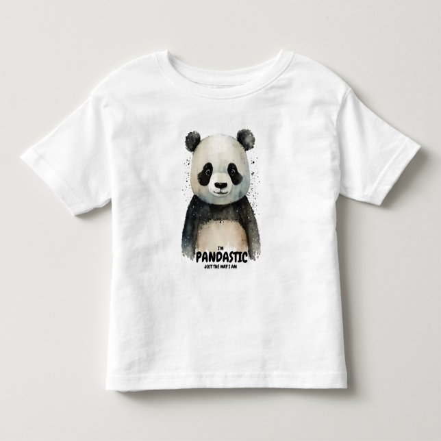 De Bebé Camiseta personalizada Cute Panda (Anverso)