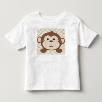 De Bebé Camiseta personalizada del niño del mono, blanca