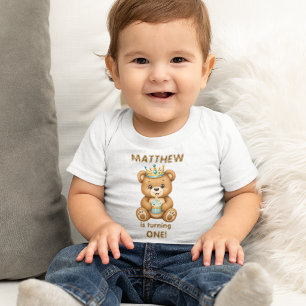 De Bebé Camiseta Personalizada del Príncipe Osito para el