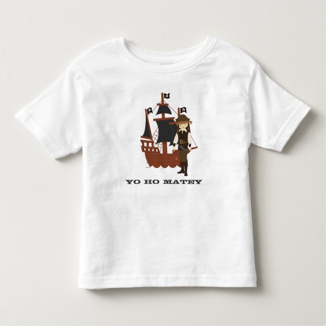 De Bebé Camiseta personalizada Little Pirate (Anverso)