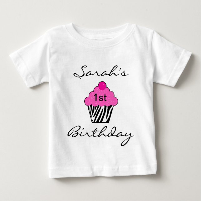 De Bebé Camiseta personalizada para el cumpleaños (Anverso)