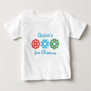 De Bebé Camiseta personalizada para el primer Navidad del