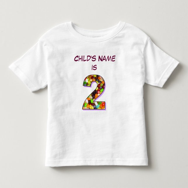 De Bebé Camiseta personalizada para los dos años (Anverso)