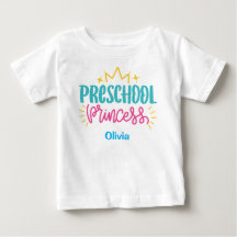 Camiseta personalizada para princesas preescolares