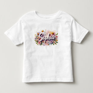 De Bebé Camiseta personalizada Princesa Floral para niños