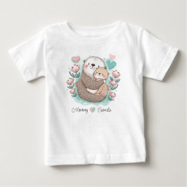 De Bebé Camiseta personalizada Sea Otter Love Baby