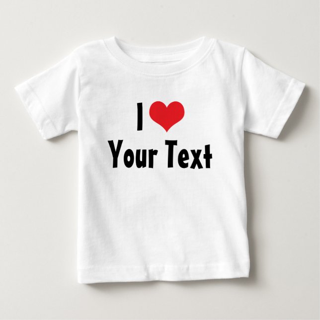 De Bebé Camiseta Personalizada Te Amo (Anverso)