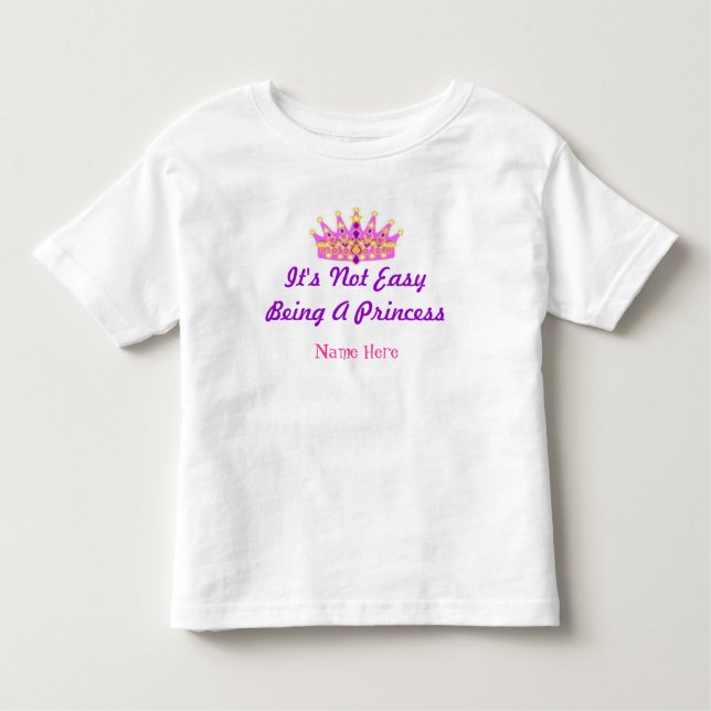 De Bebé Camiseta Personalizado "No es fácil ser una prince (Anverso)