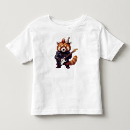 De Bebé Camiseta Red Panda Rocker