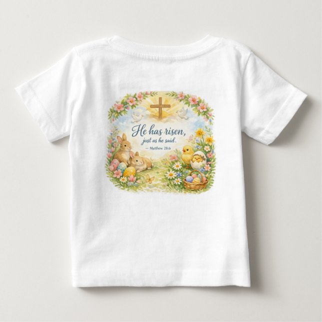 De Bebé Camiseta Resucitado (Reverso)