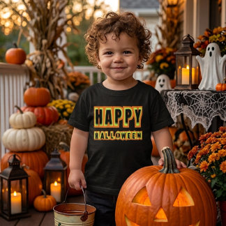 De Bebé Camiseta Retro Feliz Halloween Espeluznante Tempor