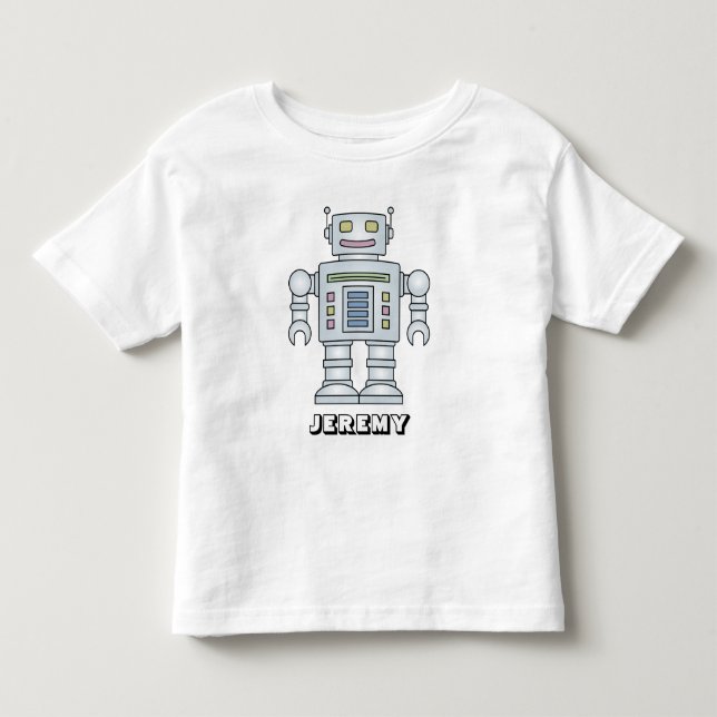De Bebé Camiseta robot personalizado personalizada para ni (Anverso)